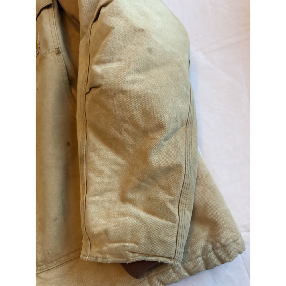 Vintage Carhartt C03 BRN USA Duck Arctic Traditional Coat 50 Reg XXL Work Jacket - Picture 5 of 16